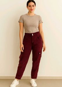 Burgundy Cargo Pants