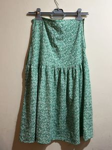 Cute Cottagecore Tier Green Skirt