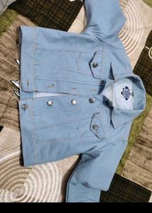 Denim Jacket Bust 28/30 Size S New No Coin