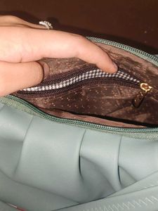 Sea Green Ruched Shoulder Bag🎀