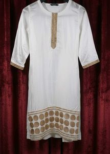 Elegant White Kurta Set (very ligh weight 😍)(neve
