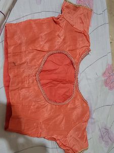 Peach Colour Net Saree