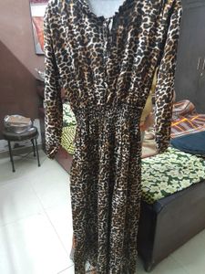 Tiger Print Midi Dress