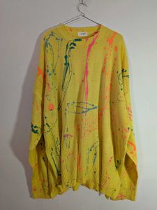 Colorful Paint Splatter Sweater