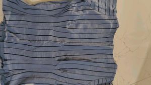 Striped Top with Lace Sleeves