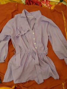 Chic Lavender Peplum Top