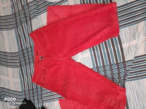 pretty red velvet jeans.