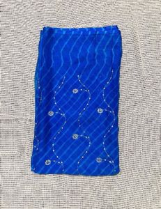 Blue Lehariya Saree