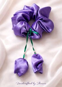 Purple brown 2 Decorative Scrunchie