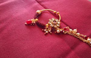 Bridal Nose Pin Pure Brass Material Premium Qualit