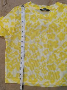 Yellow Sheer Floral Top