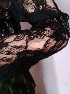 Black Net Shirt Top