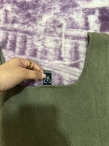 Olive Colour Crop Top