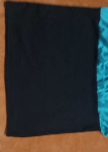 Teal &amp; Black Color Block Top
