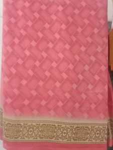 Pink Printed Saree