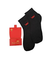 SEAL PACKED - Royal Mart Black Crown Socks