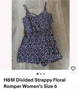 H&M Divided Floral Romper