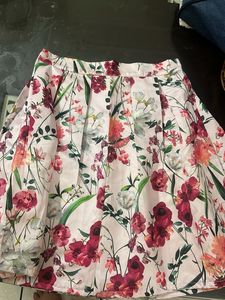 Floral Print Midi Skirt