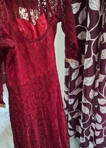 Red Net Gown