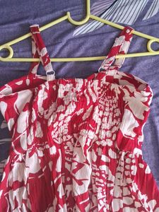 Red and white sundress