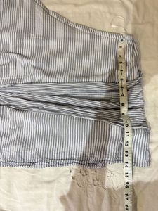 Striped One-Shoulder Tie Top
