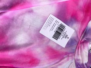 Tie-Dye Long Sleeve Mesh Top