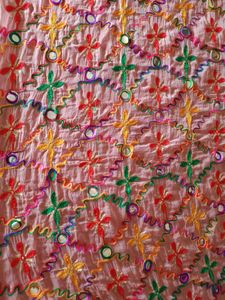 Women Phulkari Sheesha Duppatta