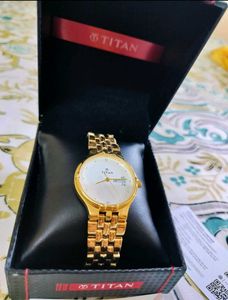 unused Titan Gold Watch