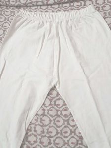 White Cotton Lounge Pants
