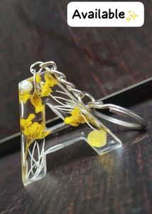 Resin Initial Keychain