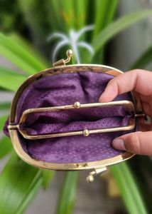 Purple Vintage Geniune Leather Clucth
