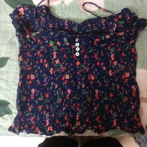 Floral Print Crop Top