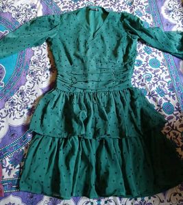 Teal Polka Dot Dress