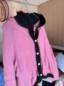Pink Cardigan Sweater