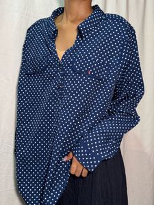 Navy Polka Dot Shirt