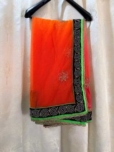 Ombre Diamond work Saree