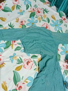 Aqua Dress with Bicycle Detail