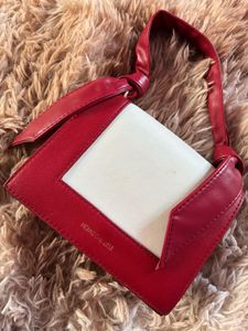 Elegant Red Over Coat+ Bag Free