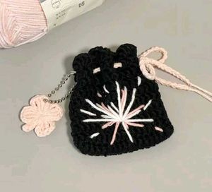 Crochet Flower Pouch