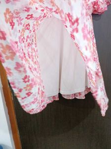 Flared Floral Dress