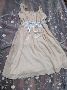 Vintage-Inspired Beige Dress