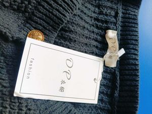 Y2k Golden Button Black Cardigan