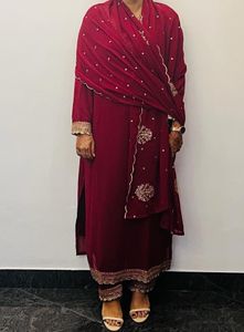Ethnic Elegant Maroon Embroidered Kurta