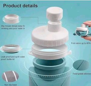 Folding silicone water bottle