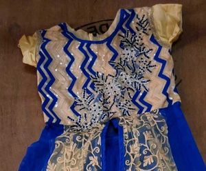 Beautiful Blue and Gold Embroidered Lehenga Choli
