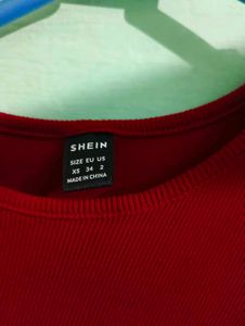 Red asymmetric Bodycon Mini Dress