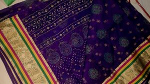 Purple Floral Sari