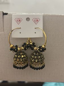 Gold Tone Jhumka Earrings
