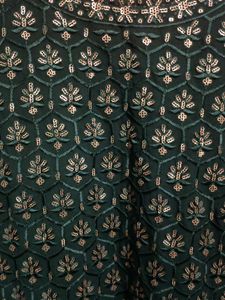 Elegant Green Embroidered Kurta Set