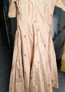 Elegant Peach Anarkali Dress